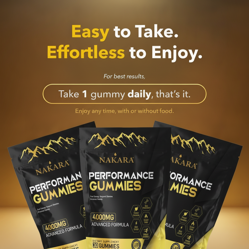 NAKARA PERFORMANCE GUMMIES Β· 6-in-1 Support