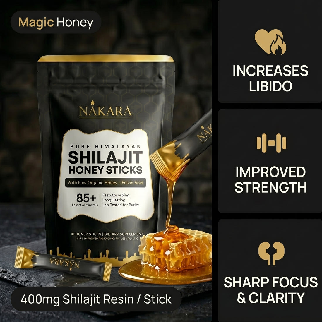 Clean Energy. Real Vitality. One Honey Stick a Day.